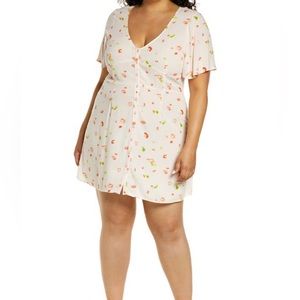 BP - Easy Floral Print Skater Minidress, 3X